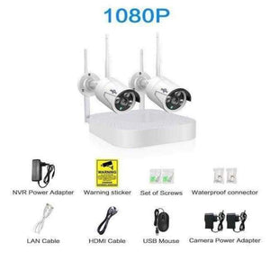 Planet Gates Spain / None / White Hiseeu wifi home security camera system wifi 4CH 1080P CCTV NVR Kit 2pcs 960P/1080P wireless video surveillance IP camera system
