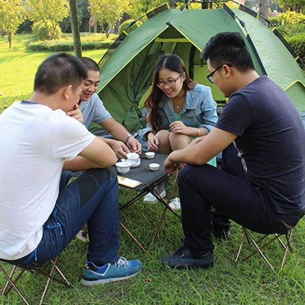 Planet Gates Spain Outdoor Folding Table Aluminium Alloy Picnic Camping Desk Table Roll Up  Durable Waterproof Lightweight with Carrying Bag