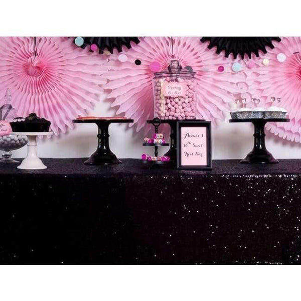 Planet Gates Sparkly Pink Gold/Silver 120x200cm Sequin Glamorous Tablecloth/Fabric For Wedding Party Table Decorations Sequin Table Cloth