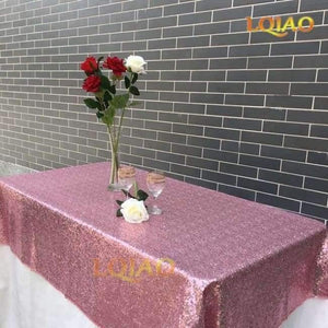 Planet Gates Sparkly Pink Gold/Silver 120x200cm Sequin Glamorous Tablecloth/Fabric For Wedding Party Table Decorations Sequin Table Cloth
