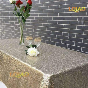 Planet Gates Sparkly Pink Gold/Silver 120x200cm Sequin Glamorous Tablecloth/Fabric For Wedding Party Table Decorations Sequin Table Cloth