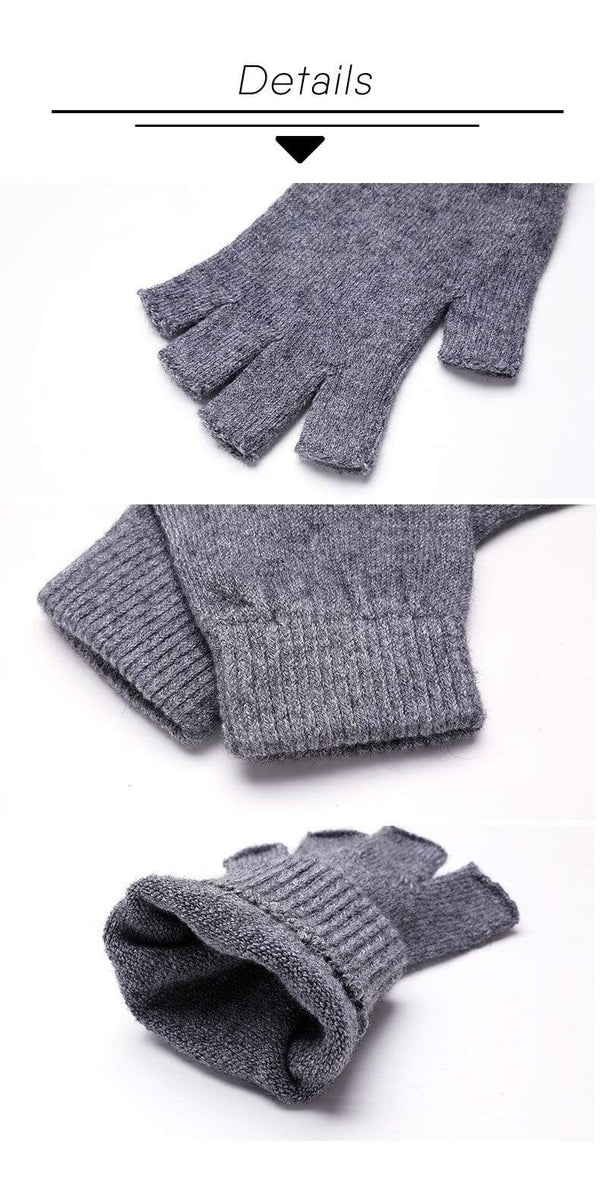 Planet Gates Sparsil Women Men Half Finger Cashmere Glove Short Wool Knitted Wrist Mitten Winter Warm Unisex Wool Stretch Fingerless Gloves