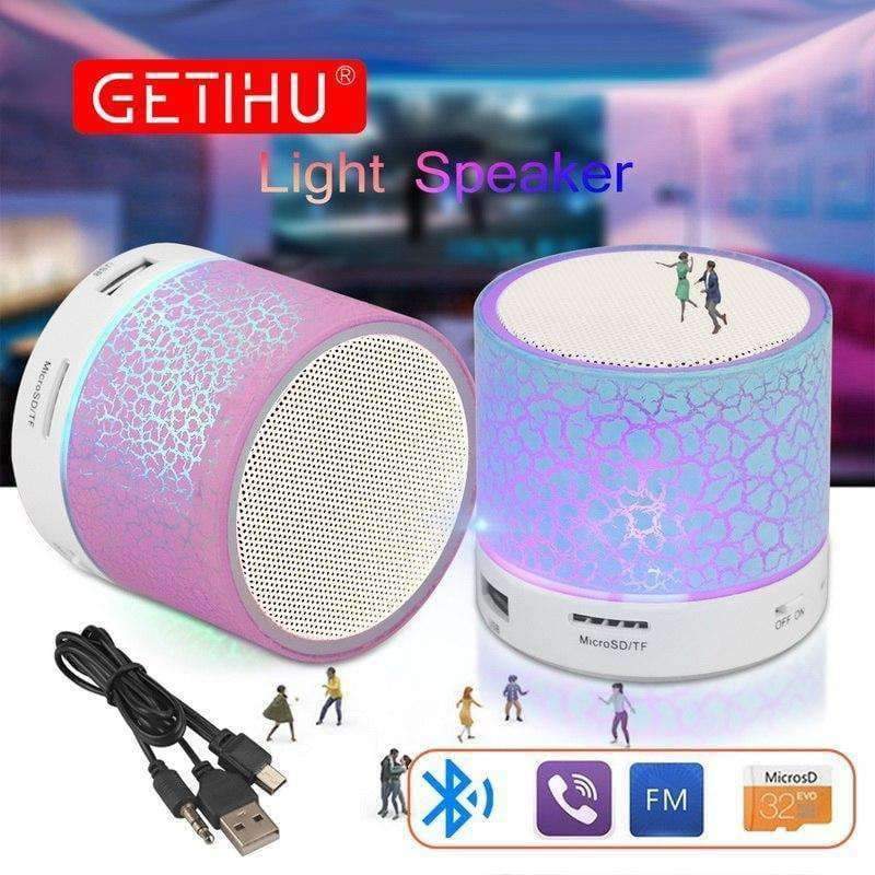 Planet Gates Speakers China / Black GETIHU Portable Mini Bluetooth Speakers Wireless Hands Free LED Speaker With TF USB FM Sound Music For Mobile Phone For iPhone 6