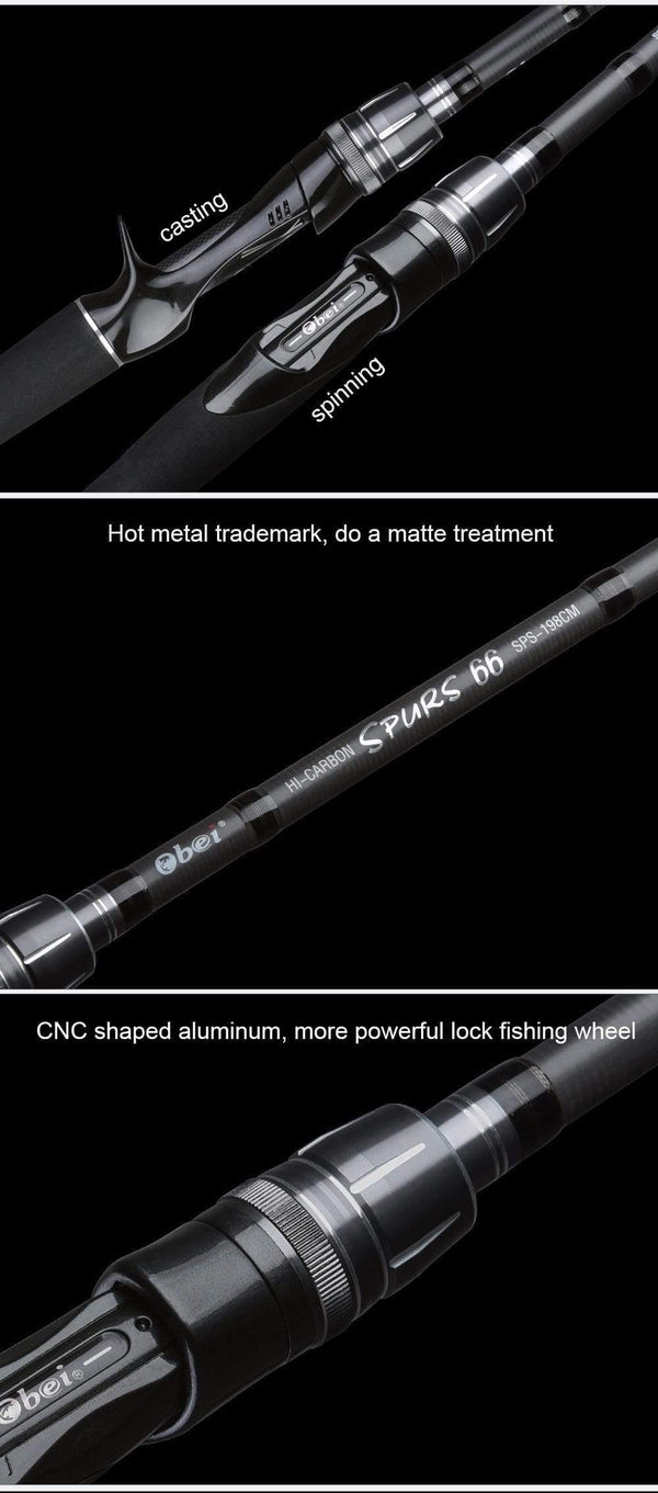 Planet Gates spinning 1.98m Spurs 1.98m 2.28m 2.58 3 section bait casting fishing rod travel ultra light casting spinning boat lure 7g-55g M/ML/MH Rod