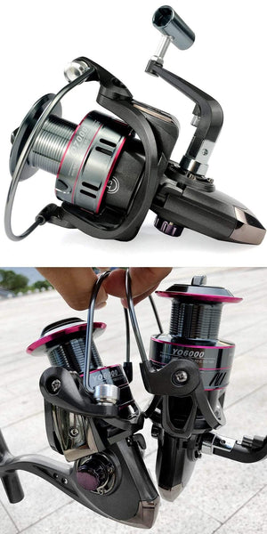 Planet Gates Spinning Fishing Reel 12BB + 1 Bearing Balls 1000-7000 Series Metal Coil Spinning Reel Boat Rock Fishing Wheel