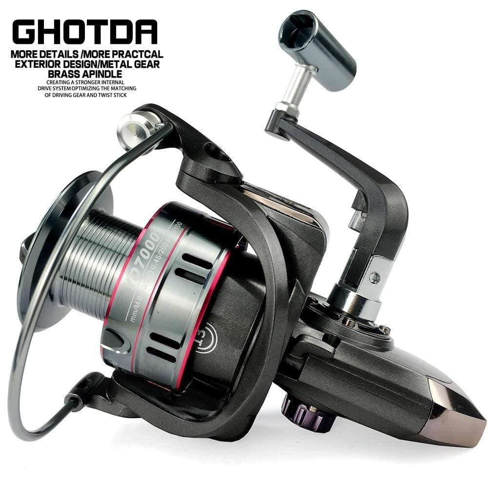Planet Gates Spinning Fishing Reel 12BB + 1 Bearing Balls 1000-7000 Series Metal Coil Spinning Reel Boat Rock Fishing Wheel