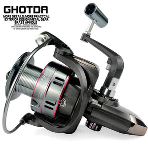Planet Gates Spinning Fishing Reel 12BB + 1 Bearing Balls 1000-7000 Series Metal Coil Spinning Reel Boat Rock Fishing Wheel