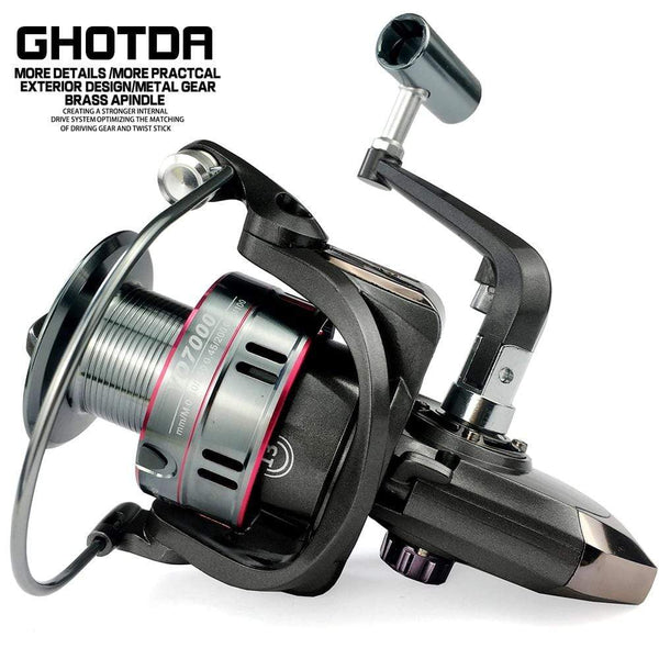 Planet Gates Spinning Fishing Reel 12BB + 1 Bearing Balls 1000-7000 Series Metal Coil Spinning Reel Boat Rock Fishing Wheel