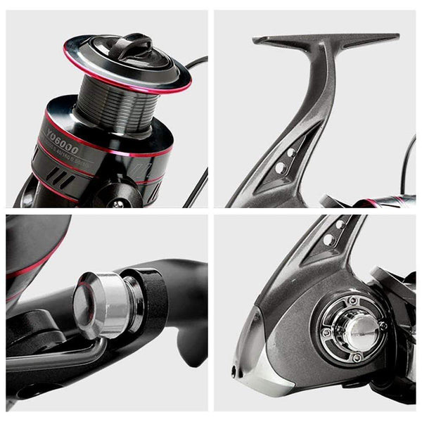 Planet Gates Spinning Fishing Reel 12BB + 1 Bearing Balls 1000-7000 Series Metal Coil Spinning Reel Boat Rock Fishing Wheel