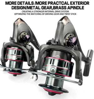 Planet Gates Spinning Fishing Reel 12BB + 1 Bearing Balls 1000-7000 Series Metal Coil Spinning Reel Boat Rock Fishing Wheel