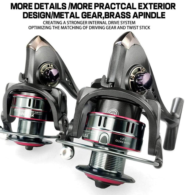 Planet Gates Spinning Fishing Reel 12BB + 1 Bearing Balls 1000-7000 Series Metal Coil Spinning Reel Boat Rock Fishing Wheel