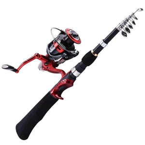 Planet Gates Spinning Fishing Rod with BD2000 Reel Set Olta 1.65m Red Portable Travel Carbon Fishing Rod Combo Fishing Pole