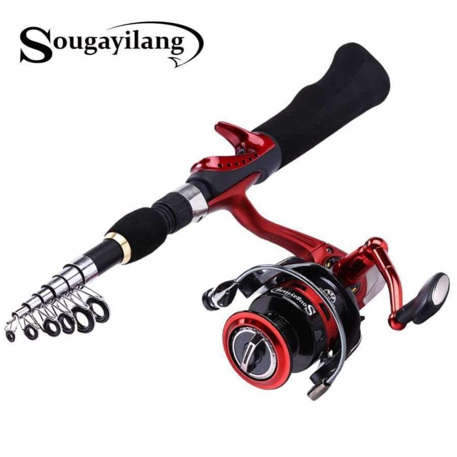 Planet Gates Spinning Fishing Rod with BD2000 Reel Set Olta 1.65m Red Portable Travel Carbon Fishing Rod Combo Fishing Pole