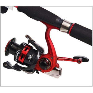 Planet Gates Spinning Fishing Rod with BD2000 Reel Set Olta 1.65m Red Portable Travel Carbon Fishing Rod Combo Fishing Pole