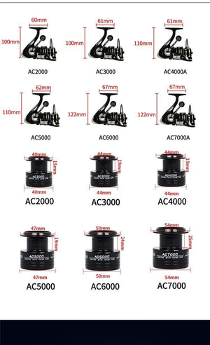 Planet Gates Spinning reels 12KG Max Drag Carrete de pesca 5.2:1 Metal Stainless Steel Fishing Reel Saltwater Reel for Fishing