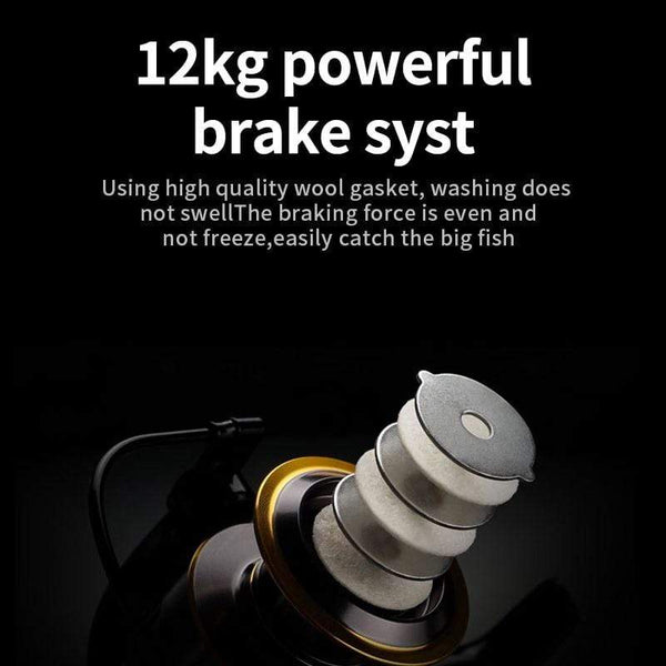 Planet Gates Spinning reels 12KG Max Drag Carrete de pesca 5.2:1 Metal Stainless Steel Fishing Reel Saltwater Reel for Fishing