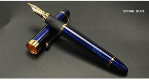 Planet Gates Spiral Blue Fountain pen Full metal Golden Clip luxury pens Jinhao 450 Caneta Stationery Office