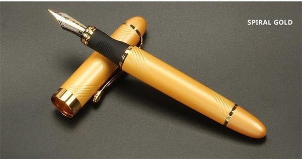 Planet Gates Spiral Gold Fountain pen Full metal Golden Clip luxury pens Jinhao 450 Caneta Stationery Office