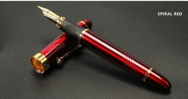 Planet Gates Spiral Red Fountain pen Full metal Golden Clip luxury pens Jinhao 450 Caneta Stationery Office