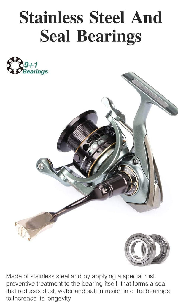 Planet Gates Spool Spinning Fishing Reel JAGUAR 1000 2000 3000 185G 6KG Max Carbon Drag Carp Saltwater Reel Bass Pike Wheel