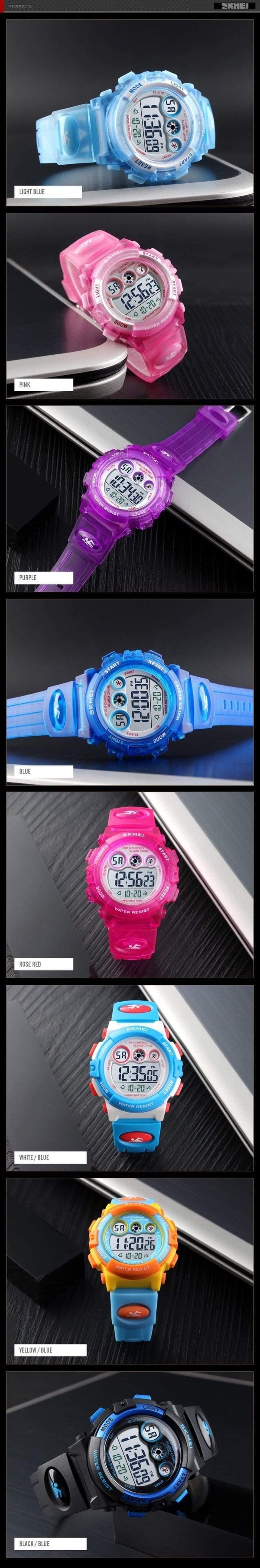 Planet Gates Sport Children Watch Waterproof LED Digital Kids Watches Luxury Electronic Watch for Kids Children Boys Girls Gifts