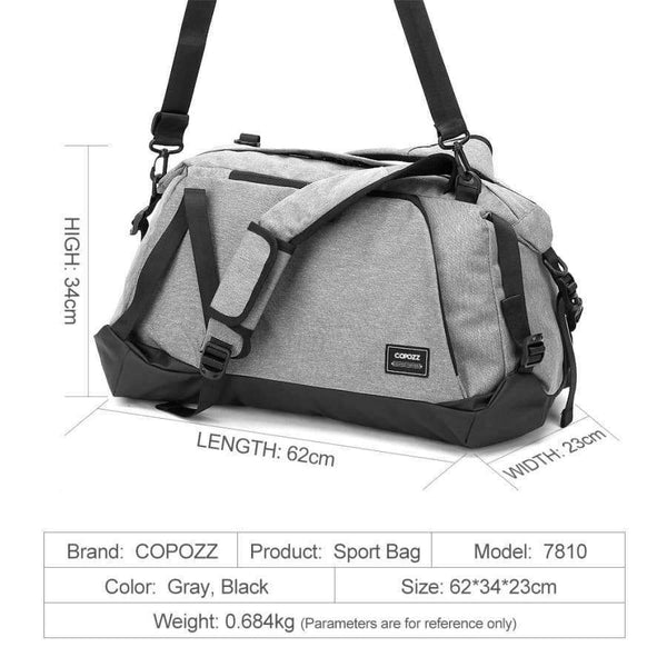 Planet Gates Sport Gym Bag 35-55L with Shoes Compartment Waterproof Bag Unisex Backpack Crossbody Support Durable Fitness Travel Bags