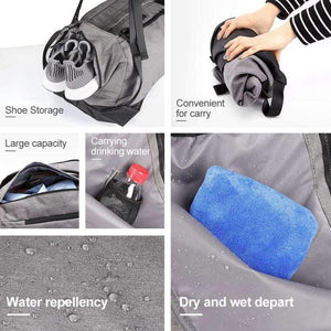 Planet Gates Sport Gym Bag 35-55L with Shoes Compartment Waterproof Bag Unisex Backpack Crossbody Support Durable Fitness Travel Bags