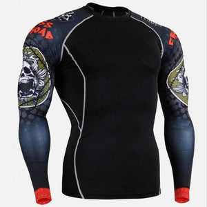 Planet Gates Sport Tshirt Running Shirt Men Fitness Training Long Sleeves Shirts Gym MMA Dry Fit Sport Shirt Man Clothes T Shirt