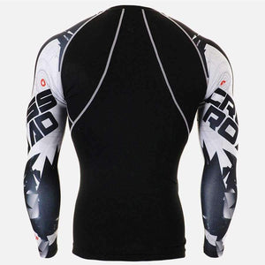 Planet Gates Sport Tshirt Running Shirt Men Fitness Training Long Sleeves Shirts Gym MMA Dry Fit Sport Shirt Man Clothes T Shirt