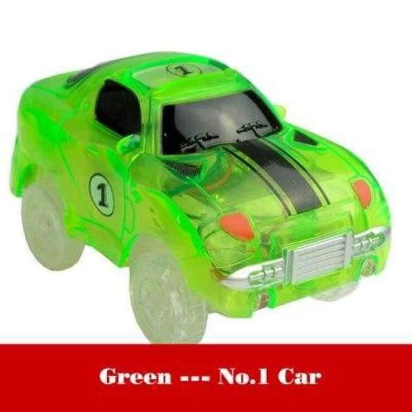Planet Gates sports car green Magical Glowing Race Track Diecasts & Toy Vehicles Accessories Bridge Racing Track Boys Girls Toy For Children Gifts