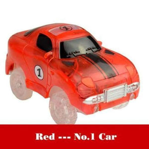 Planet Gates sports car red Magical Glowing Race Track Diecasts & Toy Vehicles Accessories Bridge Racing Track Boys Girls Toy For Children Gifts