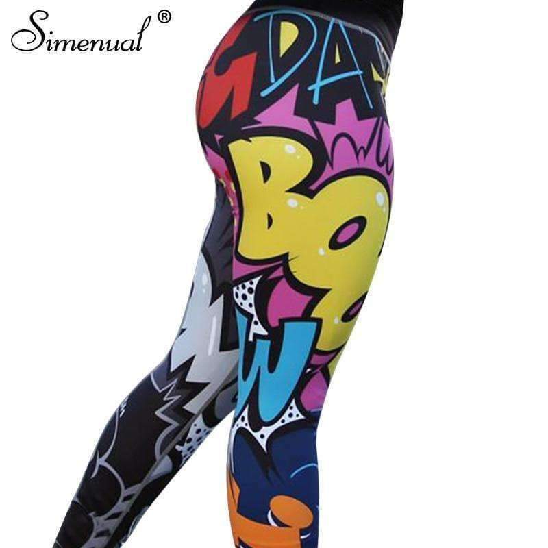 Planet Gates sports leggings / S Funny print harajuku fitness legging female pants 2018 bodybuilding jeggings athleisure sportswear leggings women sale