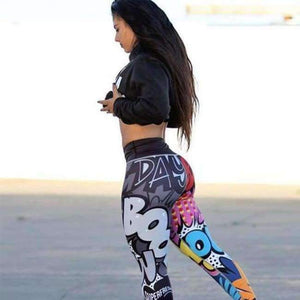 Planet Gates sports leggings / S Funny print harajuku fitness legging female pants 2018 bodybuilding jeggings athleisure sportswear leggings women sale