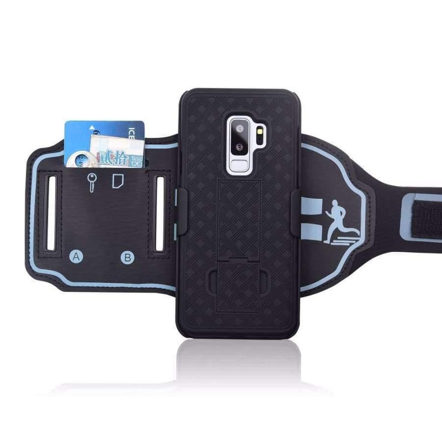 Planet Gates Sports phone case cover armband For Sumsung galaxy S9 PLUS Gym Running Exercise Phone Holder arm band kickstand strong