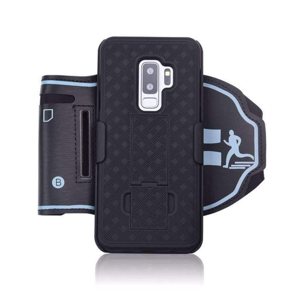 Planet Gates Sports phone case cover armband For Sumsung galaxy S9 PLUS Gym Running Exercise Phone Holder arm band kickstand strong