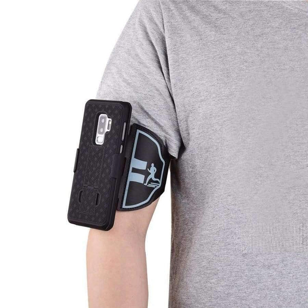 Planet Gates Sports phone case cover armband For Sumsung galaxy S9 PLUS Gym Running Exercise Phone Holder arm band kickstand strong