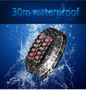 Planet Gates Sports watches waterproof electronic second generation binary LED digital men's watch alloy wrist strap watch