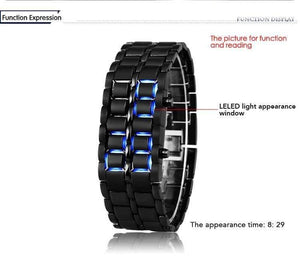 Planet Gates Sports watches waterproof electronic second generation binary LED digital men's watch alloy wrist strap watch