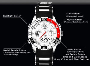 Planet Gates Sports Watches Waterproof Mens Military Digital Quartz Watch Alarm Stopwatch Dual Time Zones Brand New relogios masculinos
