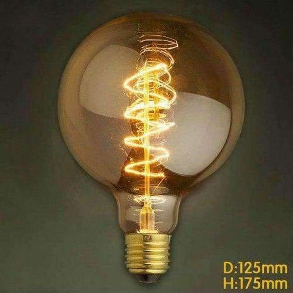 Planet Gates Sprial / 40W G125 40/60W E27 220-240V Antique Edison Bulb Vintage Globle American Light Bulb for Retro Decoration Light