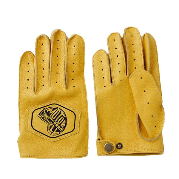 Planet Gates Spring Autumn Mens Genuine Leather Gloves Full Finger Breathable Cowhide Motorcycle Gloves For Men Workout Driving Gloves NR49