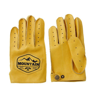 Planet Gates Spring Autumn Mens Genuine Leather Gloves Full Finger Breathable Cowhide Motorcycle Gloves For Men Workout Driving Gloves NR49