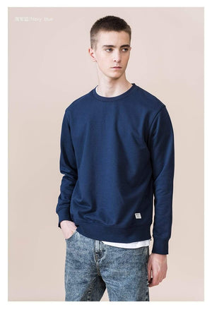 Planet Gates Spring New Hoodies Men Casual Minimalist Sweatshirt O-Neck Embroidery Logo Plus Size Basic Pullover  SI980547