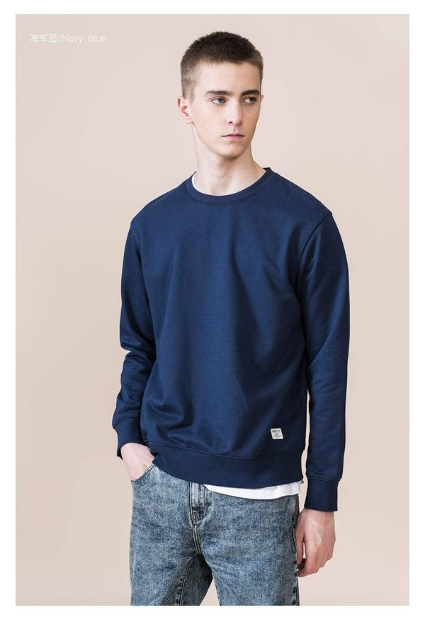 Planet Gates Spring New Hoodies Men Casual Minimalist Sweatshirt O-Neck Embroidery Logo Plus Size Basic Pullover  SI980547