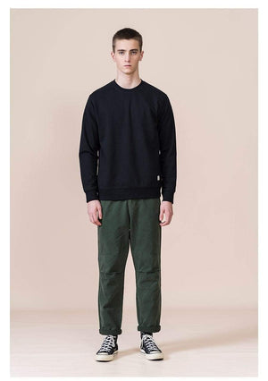 Planet Gates Spring New Hoodies Men Casual Minimalist Sweatshirt O-Neck Embroidery Logo Plus Size Basic Pullover  SI980547