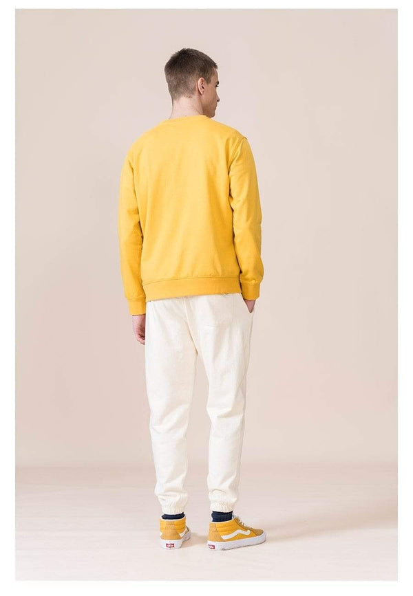 Planet Gates Spring New Hoodies Men Casual Minimalist Sweatshirt O-Neck Embroidery Logo Plus Size Basic Pullover  SI980547