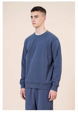 Planet Gates Spring New Hoodies Men Casual Minimalist Sweatshirt O-Neck Embroidery Logo Plus Size Basic Pullover  SI980547