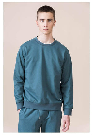 Planet Gates Spring New Hoodies Men Casual Minimalist Sweatshirt O-Neck Embroidery Logo Plus Size Basic Pullover  SI980547