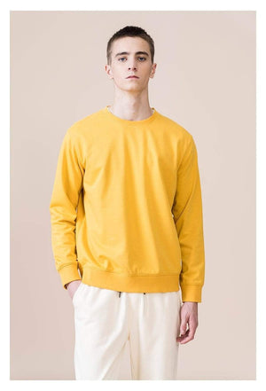 Planet Gates Spring New Hoodies Men Casual Minimalist Sweatshirt O-Neck Embroidery Logo Plus Size Basic Pullover  SI980547