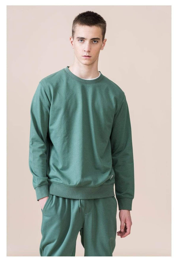 Planet Gates Spring New Hoodies Men Casual Minimalist Sweatshirt O-Neck Embroidery Logo Plus Size Basic Pullover  SI980547